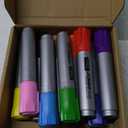 Fuutreo 10 Pack Jumbo Permanent Markers Bulk Large Chisel Tip Permanent Markers Quick Drying Waterproof Big Huge Poster Pens for Office, Logistics Company and More(Rich Color)