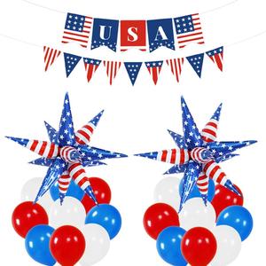 4th of July USA Patriotic Balloon Arch Red White And Blue Fourth of July American Flag Balloons Decorations Independence Day Themed Party Decor for Labor Day Veterans Day Birthday Party Decorations