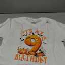 Boo It's My 9th Birthday Halloween Pumpkin 9 Years Old T-Shirt, Medium 