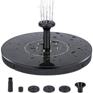 Solar Bird Bath Pond Fountains,6.29 inch,Free Standing Floating Solar Powered Water Pond Fountains for Bird Bath,Garden,Pool,Outdoor