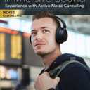 JVC Over Ear Wireless Active Noise Cancelling Headphones - Bluetooth 5.3 - Ambient Mode, 3 Audio Modes, Soft Comfort Pads, 35 Hr Battery, Foldable & Lightweight Mic- Travel & All-Day Wear - HA-S75N