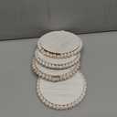 Mud Pie White Beaded Coaster Sets, 4 3/4"" Dia (42500044W)