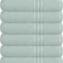 BOUTIQUO Ultra Soft Cotton 6 -Piece Hand Towel Set 16x24 Inch, Ideal for use in Bathroom, Kitchen, Gym, Spa & General Cleaning, Compact & Lightweight Multi Purpose Hand Towels - Sea Green