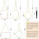FOCHIER F 5 Pcs Pressed Flower Frames with Tweezers, Wall Hanging Tabletop Display Double Glass Frames with Metal Chain for Pressed Dried Flowers Plants, Horizontal and Vertical Picture Frame, Golden
