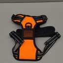 PHOEPET No Pull Dog Harnesses for Small Dogs Reflective Adjustable Front Clip Vest with Handle 2 Metal Rings 3 Buckles [Easy to Put on & Take Off] (S, Orange)