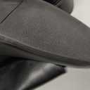 Modatope Knee High Boots for Women Low Heel Square Toe Side Zipper Fall Long Tall Boots Women Faux Leather Elastic Boots (6.5, Black Pu)