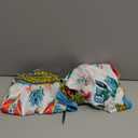 TUREAU Women Boho Tropical Print Beach Cover Up Shorts Set 2 Piece Summer Lounge Outfit Lightweight Swimwear Matching Outfit (Medium, 03green)