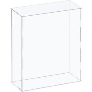 MECCANIXITY Acrylic Display Case Plastic Box Cube Storage Box Clear Assemble Showcase 10.2x4.3x14.1 Inch for Collectibles
