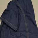 POTILI Women's Denim Top, Short Sleeve Cropped Denim Jacket Button Down Casual Jean Jacket Shirt with Pocket, Large