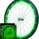 Activ Life LED Bike Wheel Lights with Batteries Included! Get 100% Brighter and Visible from All Angles for Ultimate Safety & Style (1 Tire Pack) (Green)