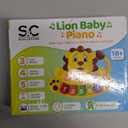 S&C Adorable Lion Baby Piano Toy – 5 Different Numbered and Colored Keys That Light Up – Touch and Teach Piano Keyboard for Kids w/ 3 Play Modes Toy Piano for Toddlers 18+ Months Old