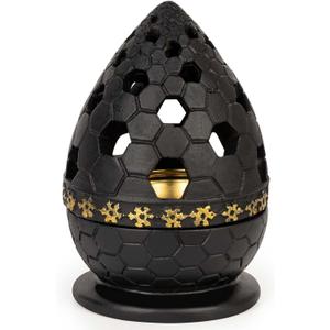 Incense Burner Holder, Bakhoor Frankincense Charcoal Censer Resin Stand, Ideal for Aromatherapy Yoga Spa, Home Christian Church Decor (Black)