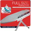 BKTD Full Size Ironing Board, Sturdy Frame, Heat Resistant Cover, Iron Rest