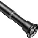 Tension Curtain Rod, 31-76in Black No Drill Shower Curtain Rods | High Carbon Steel, 7/8inch Spring Rod Diameter, Adjustable Length for Bedroom, Doorway, Closet, Kitchen,Bathroom