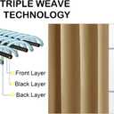 OVZME Gold Short Blackout Curtains for Bedroom 54 Inches Long 2 Panels, Modern Window Treatment Solid Thermal Insulated Curtains for Living Room, Dual Rod Pocket Blackout Drapes, 2x40Wx54L Inches