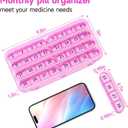 Zoksi Monthly Pill Organizer 1 Times a Day, 30 Day Pill Box Organizer,One Month Pill Case for Travel, 31 Day Daily Medcine Container for Vitamins, Supplement & Medication(Purple)