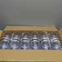 novelinks Plastic Jars With Lids 48Pcs 8 oz Plastic Mason Jars Food Storage for Milkshakes Juice Nuts Cupcakes (Silver)