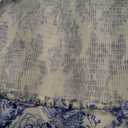 Floerns Women's Floral Puff Short Sleeve A Line Dress Ruffle Hem Boho Dresses (Blue and White)