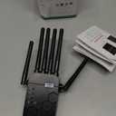 WiFi Extender AC1900 Dual Band – Long Range Signal Booster with 6 High-Gain Antennas, Covers 12,880 123456( black)
