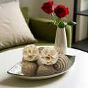 10 Pcs Decorative Balls Set for Bowls, Assorted Bowl Fillers & Vase Fillers for Centerpieces, Rattan Wicker Jute Ball Natural Decorative Spheres Home Decor for Party Wedding (2.5inch Beige White)