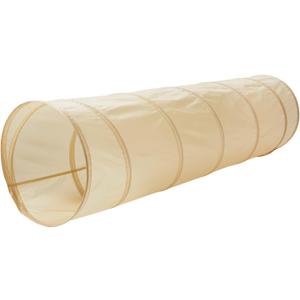 3 Sprouts Kids Play Tunnel - Pop Up Collapsible Tunnels with Recycled Fabric - Fun Crawling Tunnel for Toddler, Baby, Children to Crawl Through, Gross Motor Toy for Indoor Play - Beige