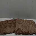 decorUhome Throw Pillow Covers 18x18 Inch Set of 2, Soft Plush Faux Wool Brown Solid Couch Pillow Covers, Accent Farmhouse Neutral Square Pillow Cases for Sofa Bed Living Room