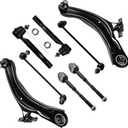 SCITOO 8pcs Front Suspension Kit Lower Control Arm with Ball Joints Outer Inner Tie Rod Ends Sway Bar Links for 2008-2013 for Nissan Rogue 2014-2015 for Nissan Rogue Select