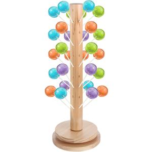 Meyeyaia Wood Cake Pop Holder 48 Holes with Rotation Base,17.7 Tall Cake Pop Stand for Dessert Table Display,Lollipop Holder for Wedding Birthday Baby Shower Parties Anniversaries