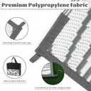 Ileading Outdoor Plastic Straw Rug 5x8ft Funny Floral Style Reversible Patio Area Rugs Waterproof Non Shedding Portable Carpets for Rv Outside Deck Pool Beach Picnic Camping (Grey)