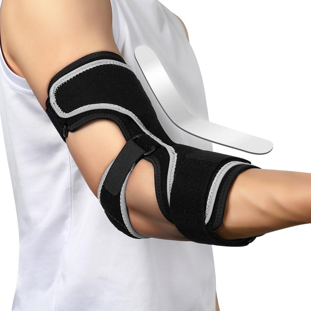 FITTOO Elbow Brace for Cubital Tunnel Syndrome, Arm Ulnar Nerve Brace Support for Elbow Discomfort, Tendonitis, Prevent Elbow Excessive Bending, Fit Left & Right Men & Women Arm