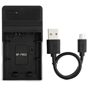 Norifon NP-FW50 USB Charger for Sony Alpha 6000, 5000, 5100, ILCE-6000, ILCE-7, NEX-5T, NEX-6, NEX-5R, NEX-7, NEX-5, NEX-3N, NEX-3, NEX-C3, SLT-A37 Camera and More