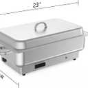 Garvee Electric Chafing Dish Buffet Set, 9 QT Buffet Servers and Warmers Stainless Steel Chafing Dish, Commercial Food Warmer with Temperature Control Display for Parties, Catering, Festivals