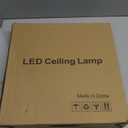 Ganeed LED Ceiling Light Flush Mount,24W 12-Inch Modern Ceiling Lamp Fixture Square,6500K Cool White Energy Saving Lighting Fixture for Living Bathroom Dining Room,Black