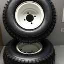 (2-Pack) 18" Tubeless Tires On Rims - 18x8.5-8 Tire and Wheel Assemblies - 4-Lug 4" Center - 2.83" Center Bore - Load Range B Max Tire Weight of 815 Lbs - Compatible with Alumacraft Boat Trailers