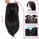 Isaic Hair Toppers for Women 24 Inch Synthetic Hair Pieces, 360° Clips In and Adjustable Bandage Layered Toppers, Toppers Hair Pieces Add Volume for Thinning Hair and Daily Use (Brown Black)