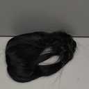 Topcosplay Kids Girls Wednesday Wig Black Long Straight With 2 Braids Halloween Costume Wigs