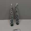 Christmas Tree Candles with 3D Wick, 11.4" Green Real Wax Flameless Taper Candles with Remote, Flickering LED Xmas Candlesticks Battery Operated Candle for Home, Party Decor, 2 Packs