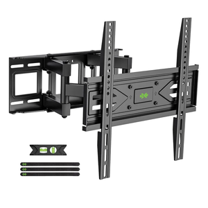 USX MOUNT Full Motion TV Wall Mount for Most 32-70 inch TVs up to 99 lbs, Wall Mount Bracket with Dual Articulating Arms, Swivel, Tilt, Max VESA 400x400mm, TV Mount Fits 12”/16” Wood Studs