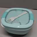 Bentgo Salad Container - 54 oz Bowl with 4-Compartment Toppings Tray, Leak-Proof Dressing Container, Reusable Fork, BPA-Free Lunch Box for Meal Prep & Food Storage; Removable Bento Tray (Coastal Aqua)