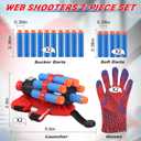 JONEG Web Shooters Toy for Kids 2 Pack, Toy for 3 4 5 6 7 8 Year Old Boy, Web Slinger with Spider Glove Launcher, Toys for Boys 4-6 6-8, Birthday Gifts