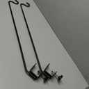 Ashman Deck Hook 32-Inch (2 Pack), Double Forged Solid Metal Single Piece Rod, Ideal for Bird Feeders, Plant Hangers, Coconut Shell Hanging Baskets, and Lanterns.