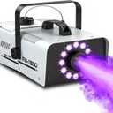 Fog Machine Outdoor Halloween, 1500W 20000CFM Smoke Machine with LED Lights, 2L Tank, 13 Colors & 4 Light Modes, Dual Wireless Remotes, Ideal for Indoor Parties, Stages, Weddings, DJ, Events