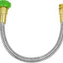 YANWOO 304 Stainless Steel 2ft Short Garden Hose with Female to Male Metal Connector, Flexible & Lightweight Water Hose (2ft)
