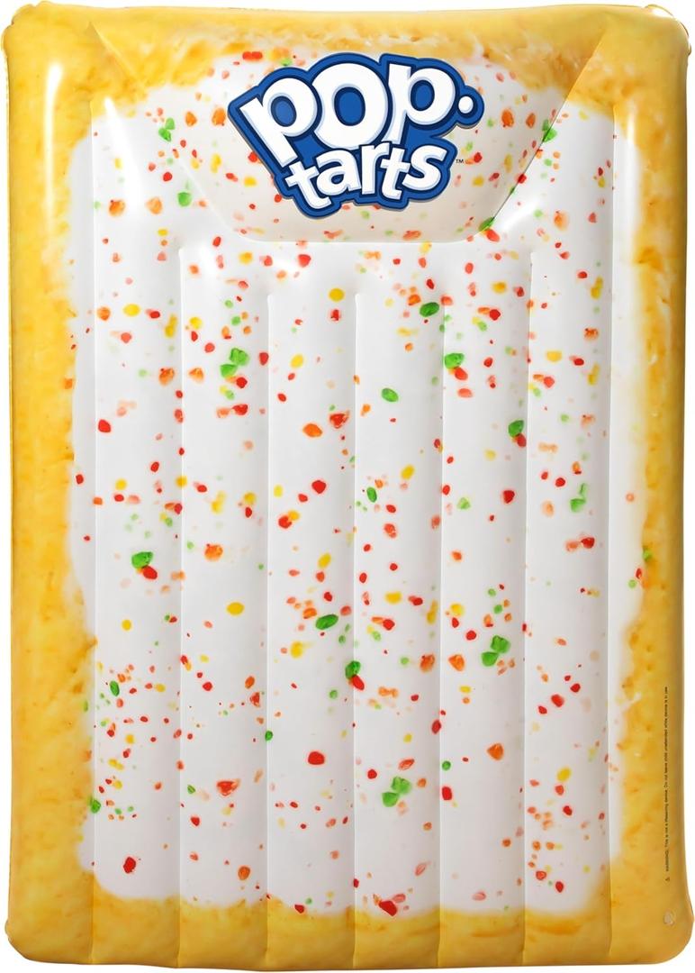 Giant Pop-Tarts Extra Large Inflatable Pool Float for Pool Playing, Over 5.5 Feet Long, Lounging and Party