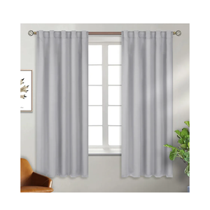 BGment Light Grey Blackout Curtains for Bedroom - Thermal Insulated Room Darkening Rod Pocket and Back Tab Window Curtains for Living Room, 2 Window Curtain Panels, 40 x 46Inch