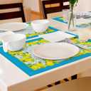 Summer Lemon Placemats Set of 6, 1319 Inch Washable Heat Resistant Cloth Placemats, Non Slip Indoor Outdoor Table Place Mats for Dining Kitchen Party Decoration