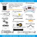 String Light Hanging Kit,Guide Wire for Outdoor String Lights, Shade sail Hardware kit,with 164 Ft Nylon Coated Stainless Steel 304 Wire Rope