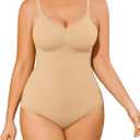 Shapewear Tummy Control BodySuit Seamless Body Shaper Butt Lift Full Body Suit, XS-S
