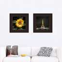 SKAOTUS 18x18 Picture Frame Black Solid Wood for Black Mat 14x14 Wall Mounting Square Poster Frames