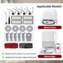 21 Pcs Replacement Part for Roborock Qrevo Curv/Qrevo Edge Q Revo Curv Q Revo Edge Vacuum Cleaner Accessories 1 Main Brush 4 Side Brush 4 HEPA Filter 4 Mop Pad 6 Vacuum Bags